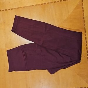 Burgundy Leggings w/ Pockets